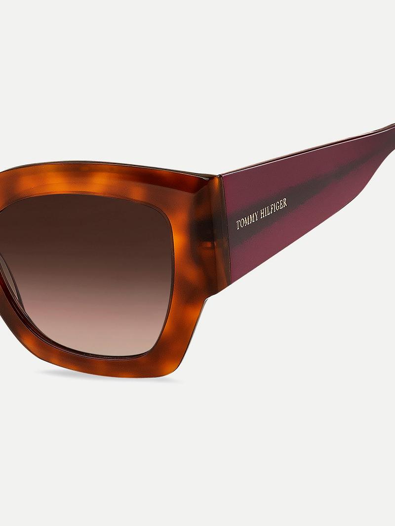 Női Tommy Hilfiger Wrap Sunglasses Napszemüveg Piros | HU 677SGL